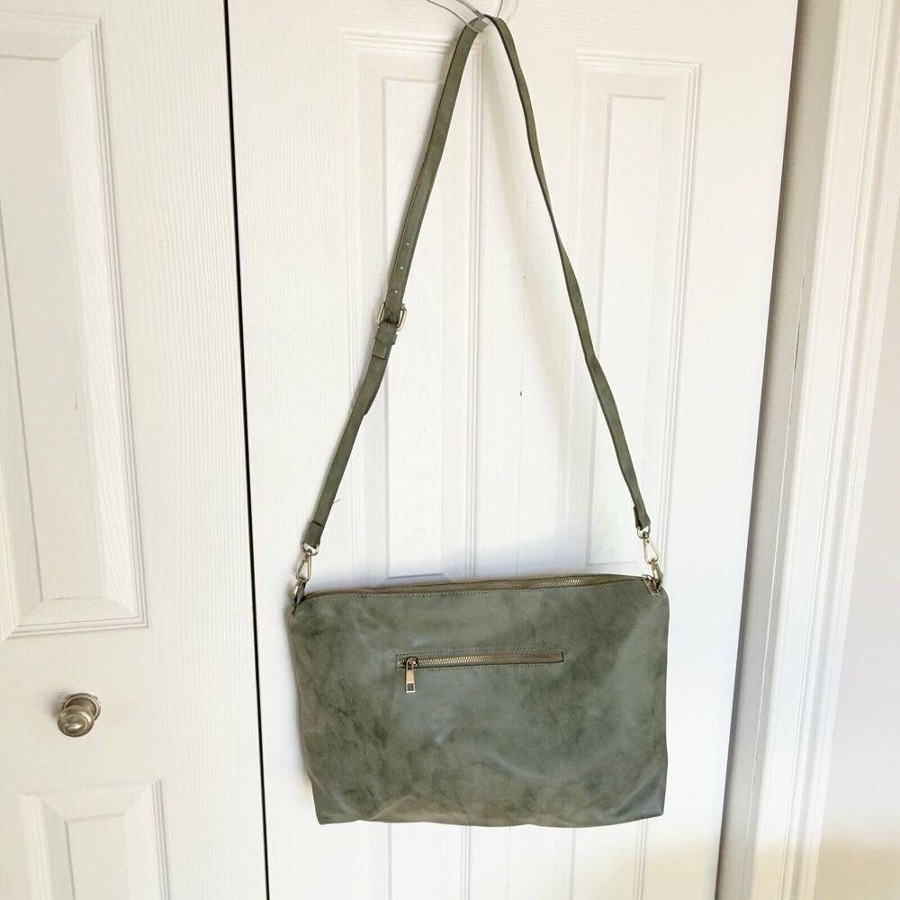 Joy Susan Synthetic Leather Green Shoulder Bag - Picture 5 of 16